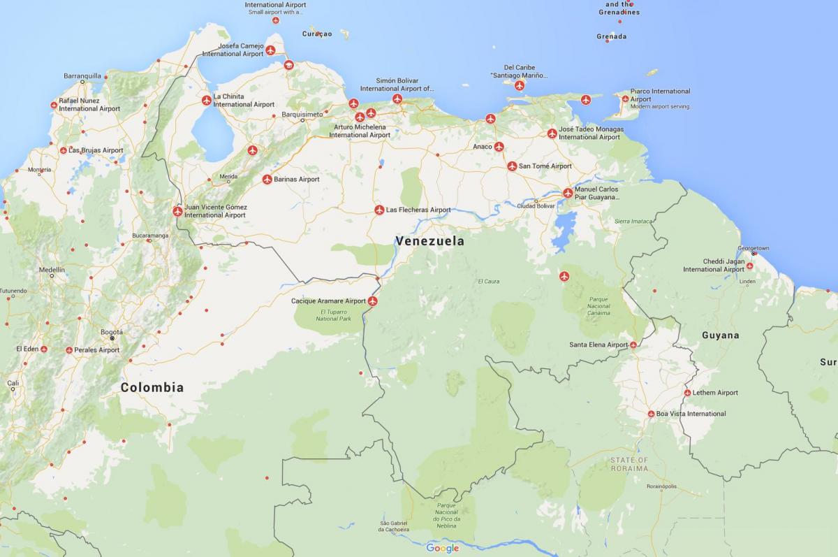 kaart venezuela lennujaamad
