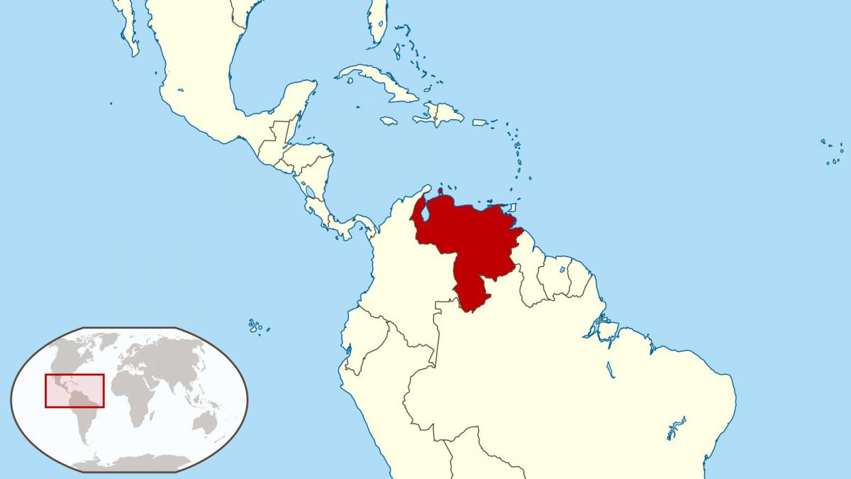 venezuela kaardil lõuna-ameerika