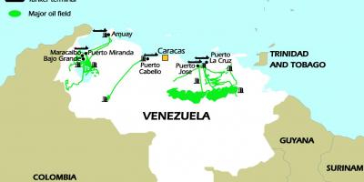 Venezuela nafta reservid kaart