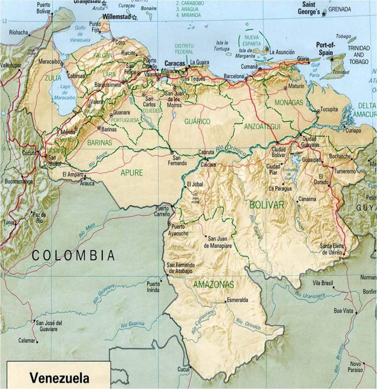 kaart venezuela jõgi