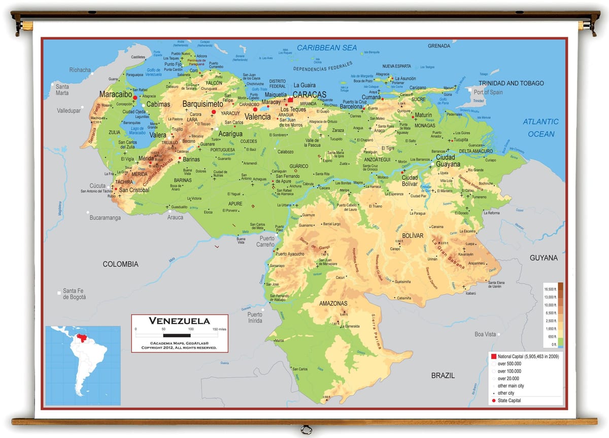 kaart venezuela tõus