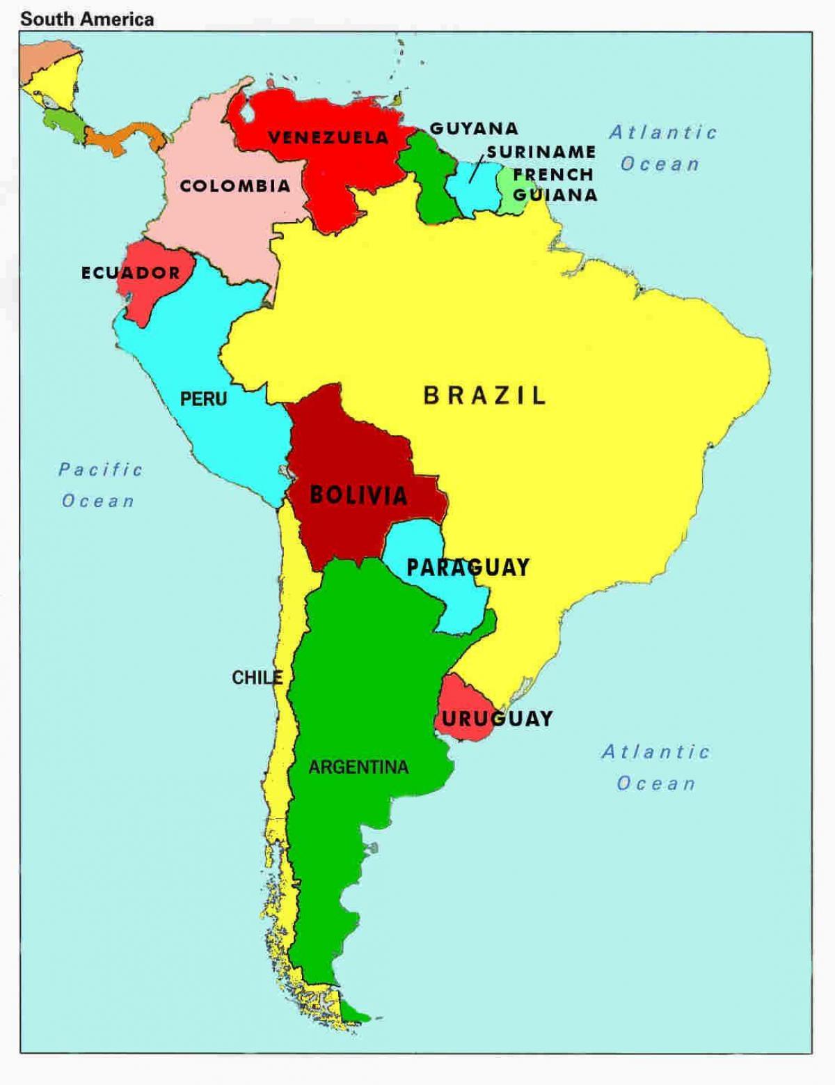 kaart venezuela ja ümberkaudsed riigid