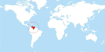 Kaart venezuela asukoha kohta maailmas